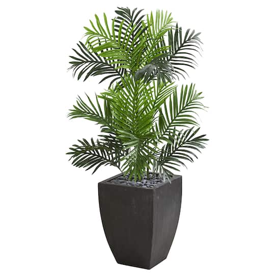 3.5ft. Artificial Paradise Palm Tree in Black Planter